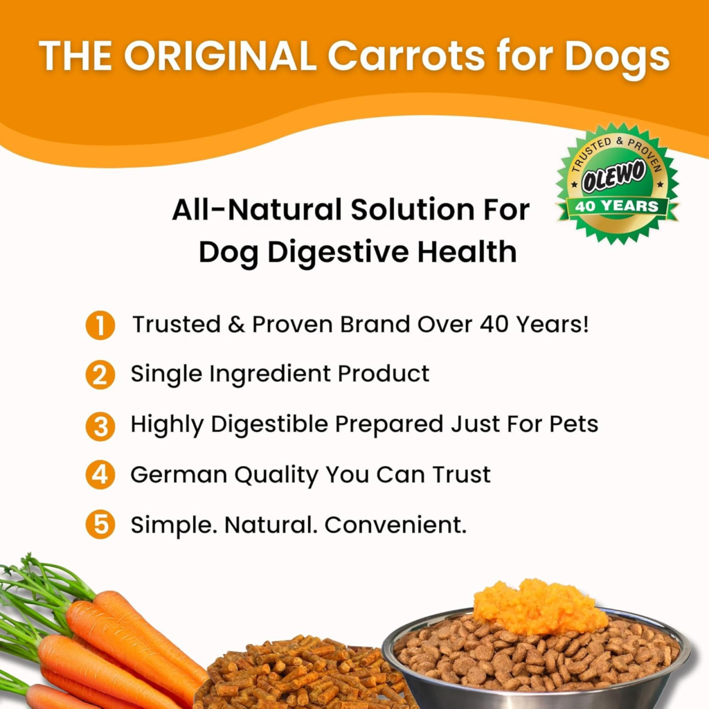 Amazon Olewo Original Carrots for Dogs – Fiber for Perfect Poop, Dehydrated Dog Food Toppers for Picky Eaters, Natural Skin & Coat Support, Multivitamin, Probiotics for Digestive & Gut Health, 1 lb - Reviews and Buying Guide